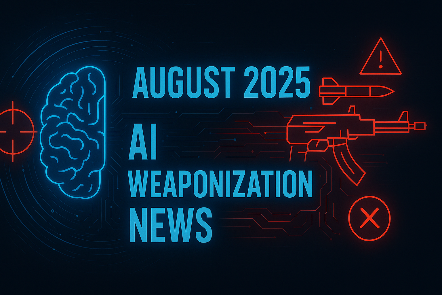 an image depicting August 2025 AI Weaponization News