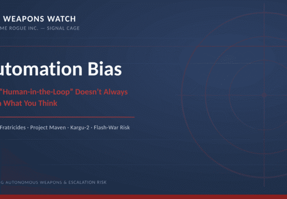 AI Weapons Watch — Automation Bias: Why Human-in-the-Loop Doesn't Always Mean What You Think