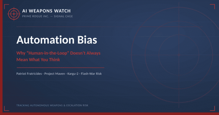 AI Weapons Watch — Automation Bias: Why Human-in-the-Loop Doesn't Always Mean What You Think